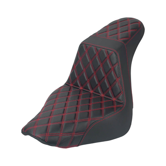 CB016903_HCmotorku_Front&Rear One-Piece Seat Two-up Seat-Red Stitching for Harley Fat Boy FLSTF ‘18-’25 Breakout FXBRS ‘23-’25