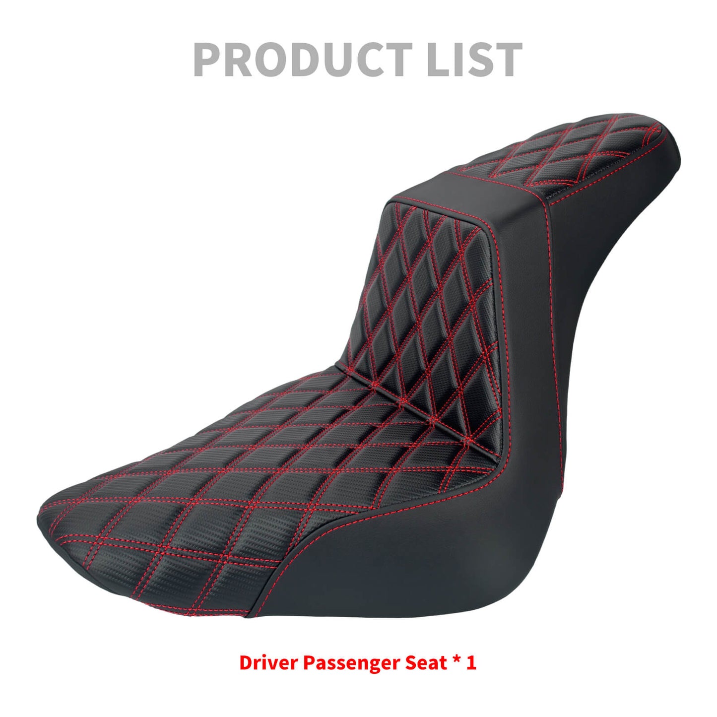 CB016903_HCmotorku_Front&Rear One-Piece Seat Two-up Seat-Red Stitching for Harley Fat Boy FLSTF ‘18-’25 Breakout FXBRS ‘23-’25 Product List