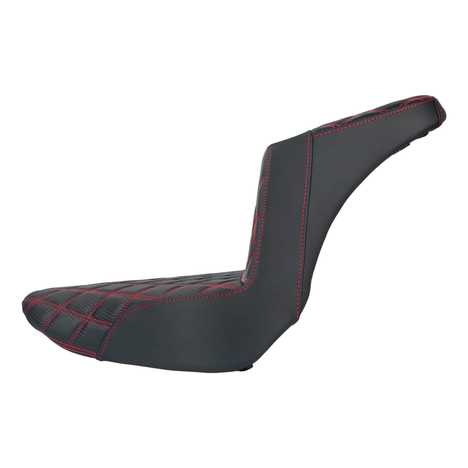 CB016903_HCmotorku_Front&Rear One-Piece Seat Two-up Seat-Red Stitching for Harley Fat Boy FLSTF ‘18-’25 Breakout FXBRS ‘23-’25