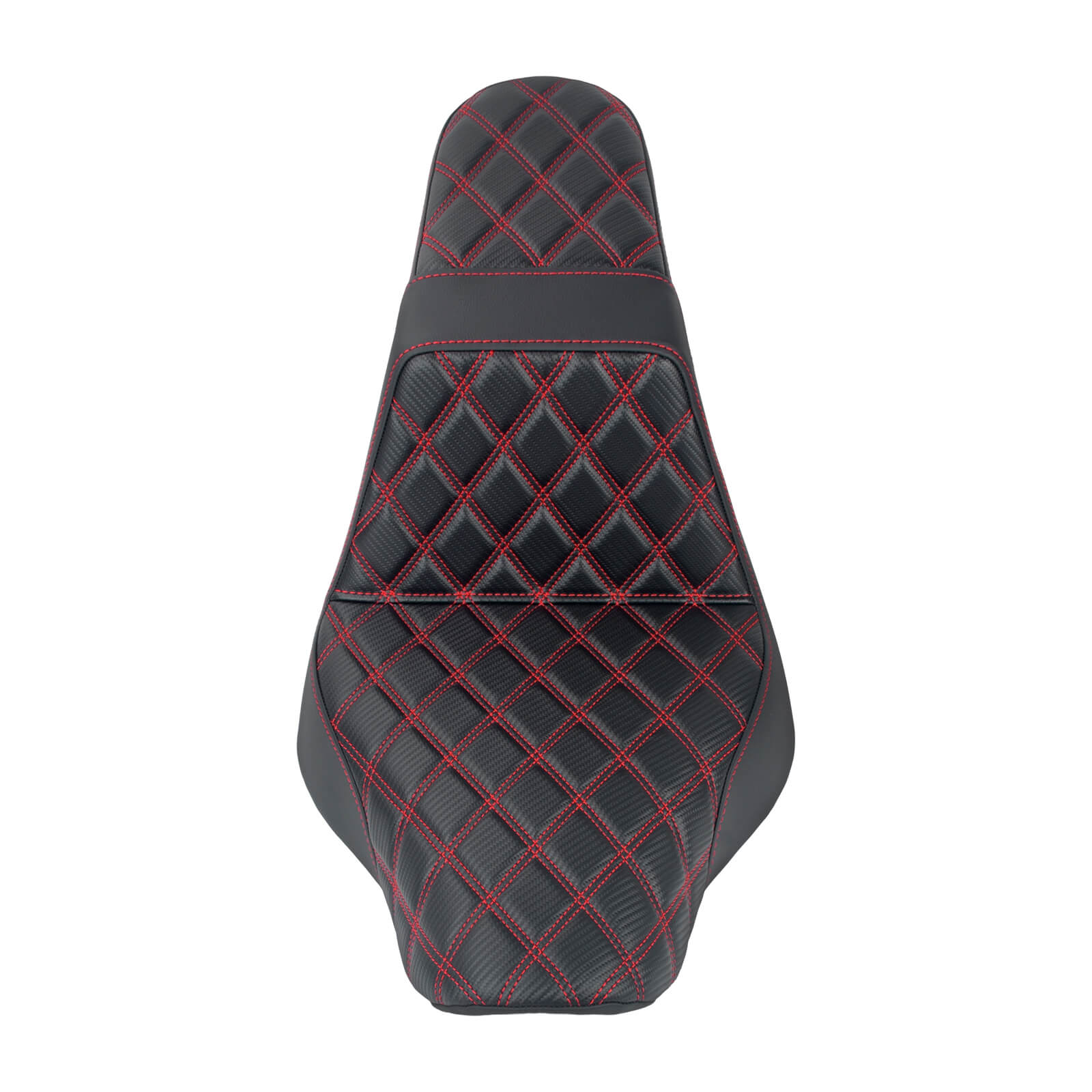 CB016903_HCmotorku_Front&Rear One-Piece Seat Two-up Seat-Red Stitching for Harley Fat Boy FLSTF ‘18-’25 Breakout FXBRS ‘23-’25 