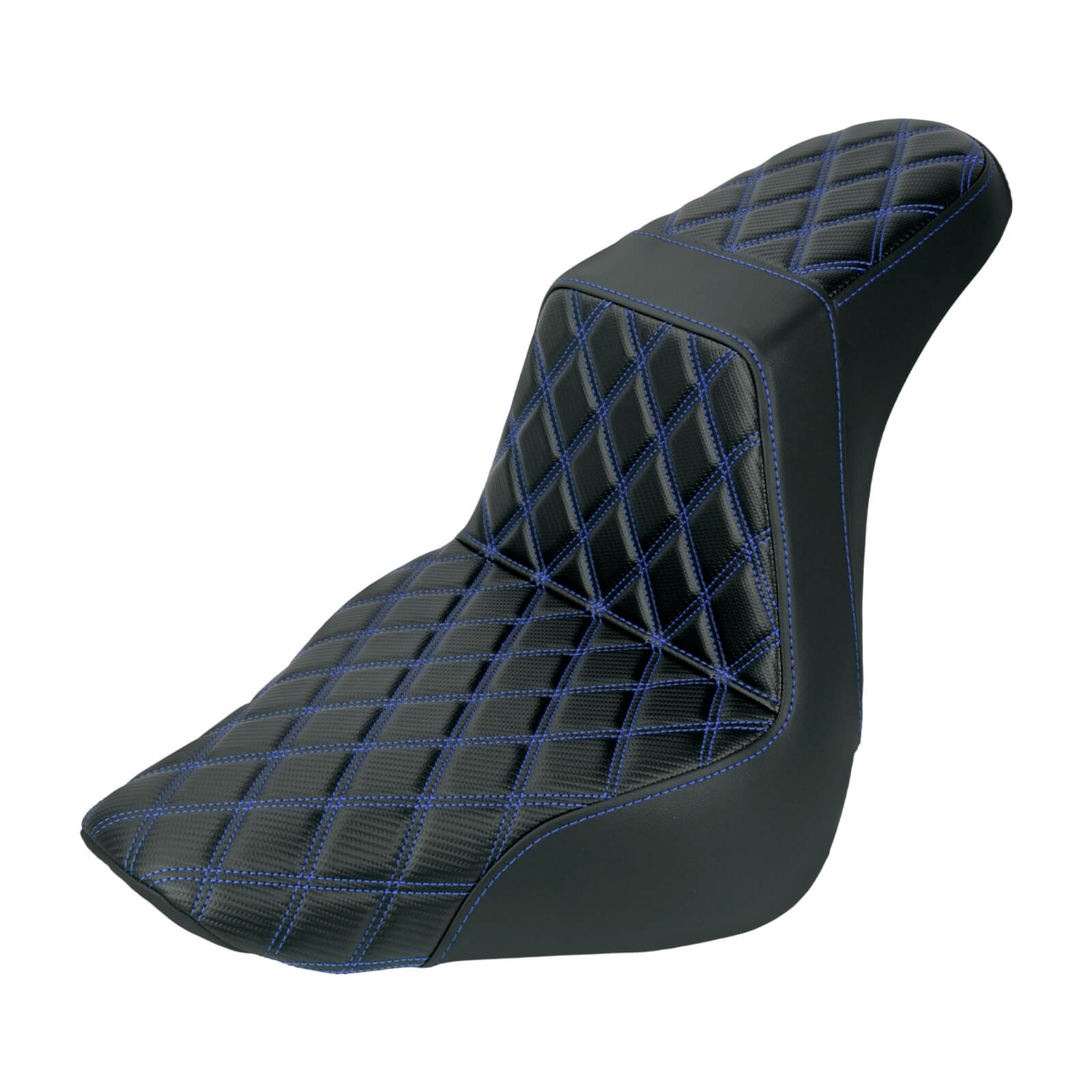 CB016904_HCmotorku_Front&Rear One-Piece Seat Two-up Seat-Blue Stitching for Harley Fat Boy FLSTF ‘18-’25 Breakout FXBRS ‘23-’25