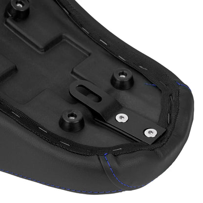 CB016904_HCmotorku_Front&Rear One-Piece Seat Two-up Seat-Blue Stitching for Harley Fat Boy FLSTF ‘18-’25 Breakout FXBRS ‘23-’25