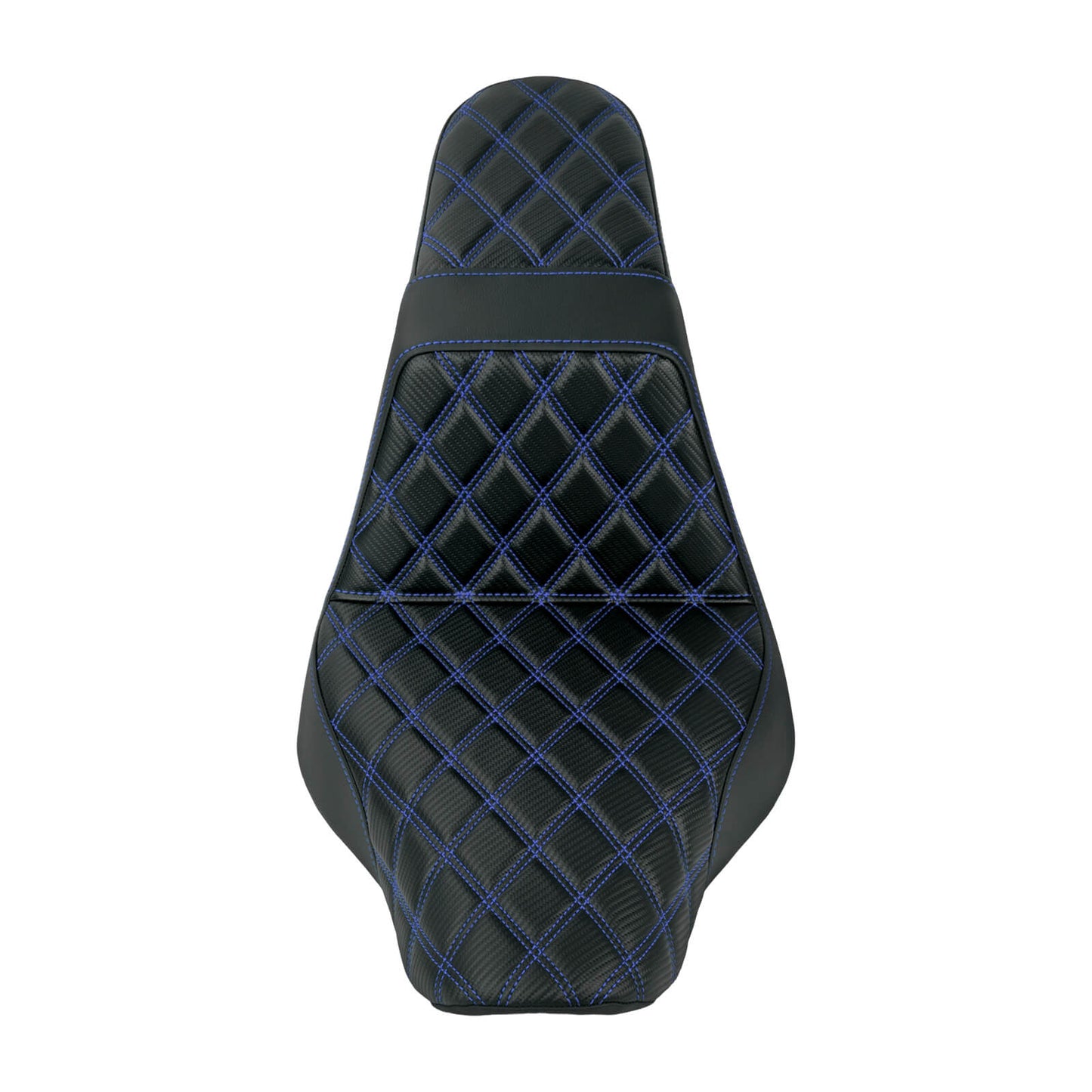 CB016904_HCmotorku_Front&Rear One-Piece Seat Two-up Seat-Blue Stitching for Harley Fat Boy FLSTF ‘18-’25 Breakout FXBRS ‘23-’25
