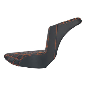 CB016905_HCmotorku_Front&Rear One-Piece Seat Two-up Seat-Orange Stitching for Harley Fat Boy FLSTF ‘18-’25 Breakout FXBRS ‘23-’25
