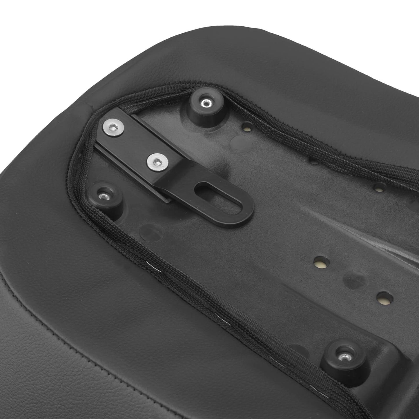 CB017102_HCmotorku_Front&Rear Two-up Seat W/Backrest White Stitching for Harley Touring ‘23.5-Up