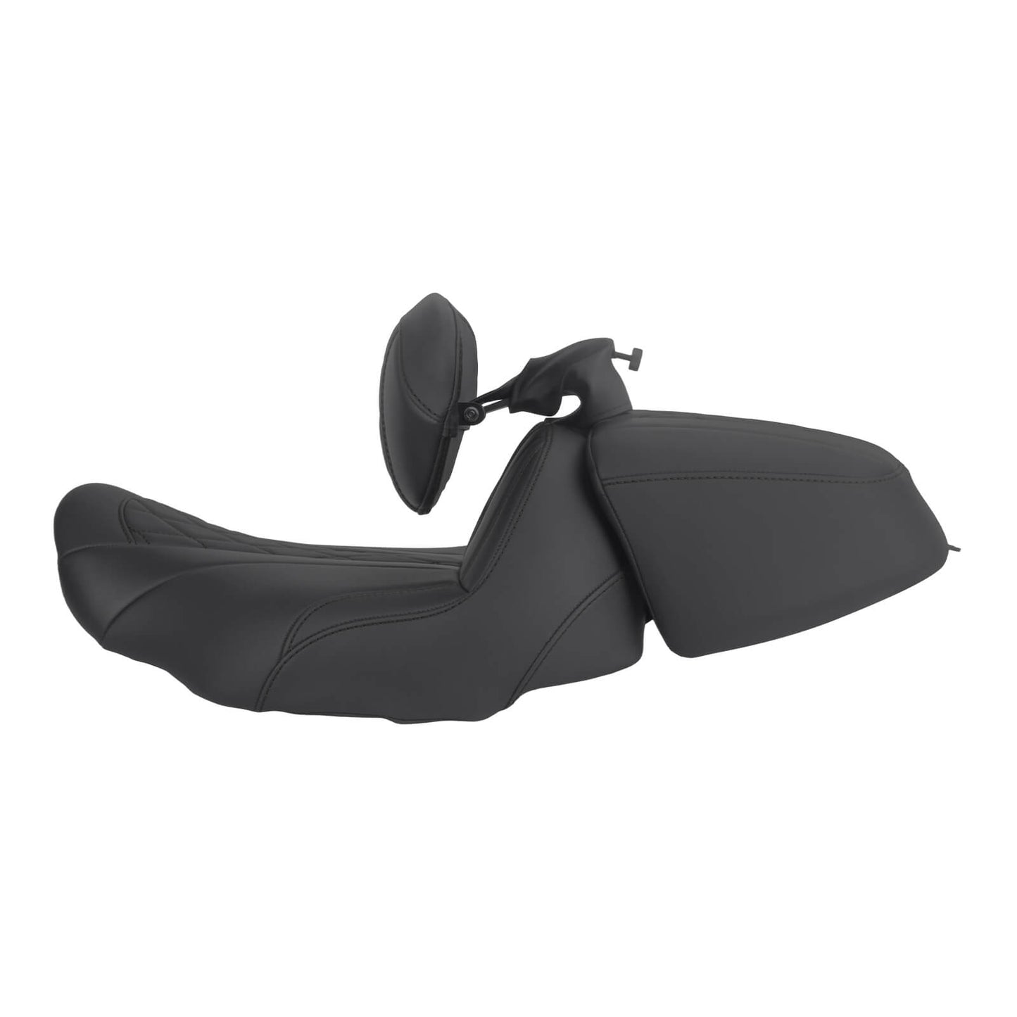 CB017401_HCmotorku_Two-up Seat W/Backrest Black Stitching for Harley Touring Street Road Glide ‘23.5-Up