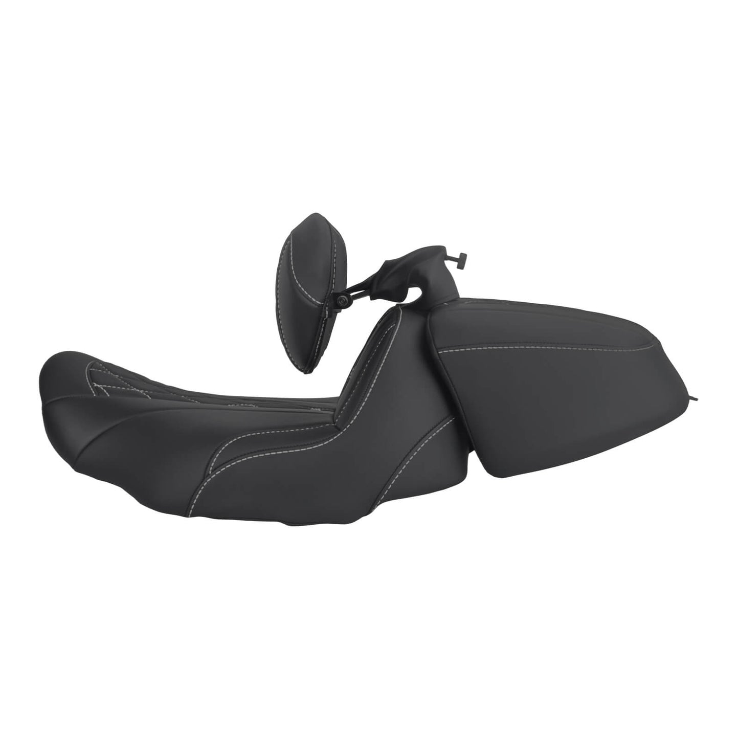 CB017402_HCmotorku_Two-up Seat W/Backrest White Stitching for Harley Touring Street Road Glide ‘23.5-Up