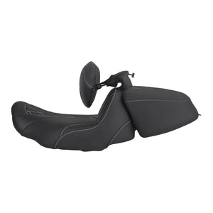 CB017402_HCmotorku_Two-up Seat W/Backrest White Stitching for Harley Touring Street Road Glide ‘23.5-Up