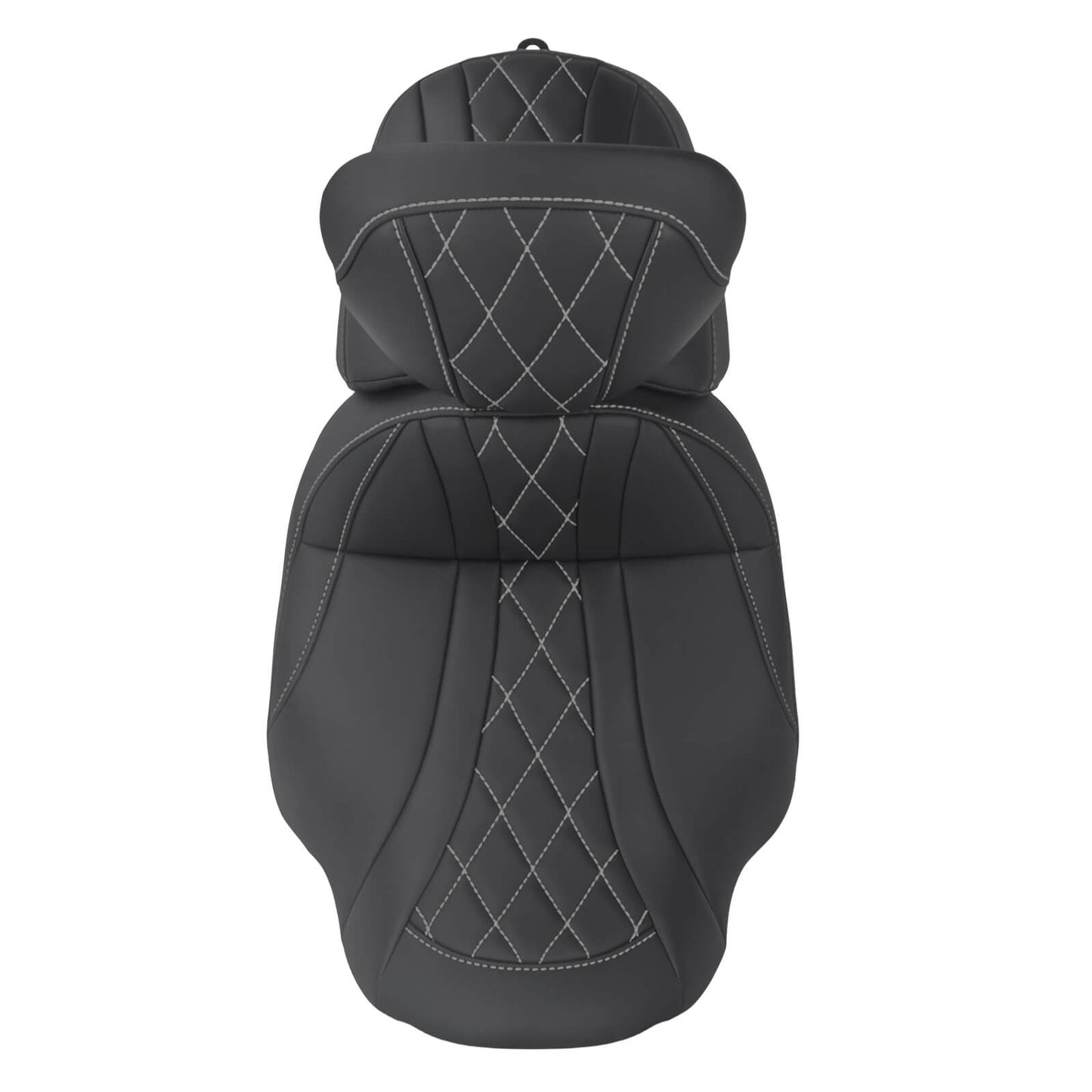 CB017402_HCmotorku_Two-up Seat W/Backrest White Stitching for Harley Touring Street Road Glide ‘23.5-Up