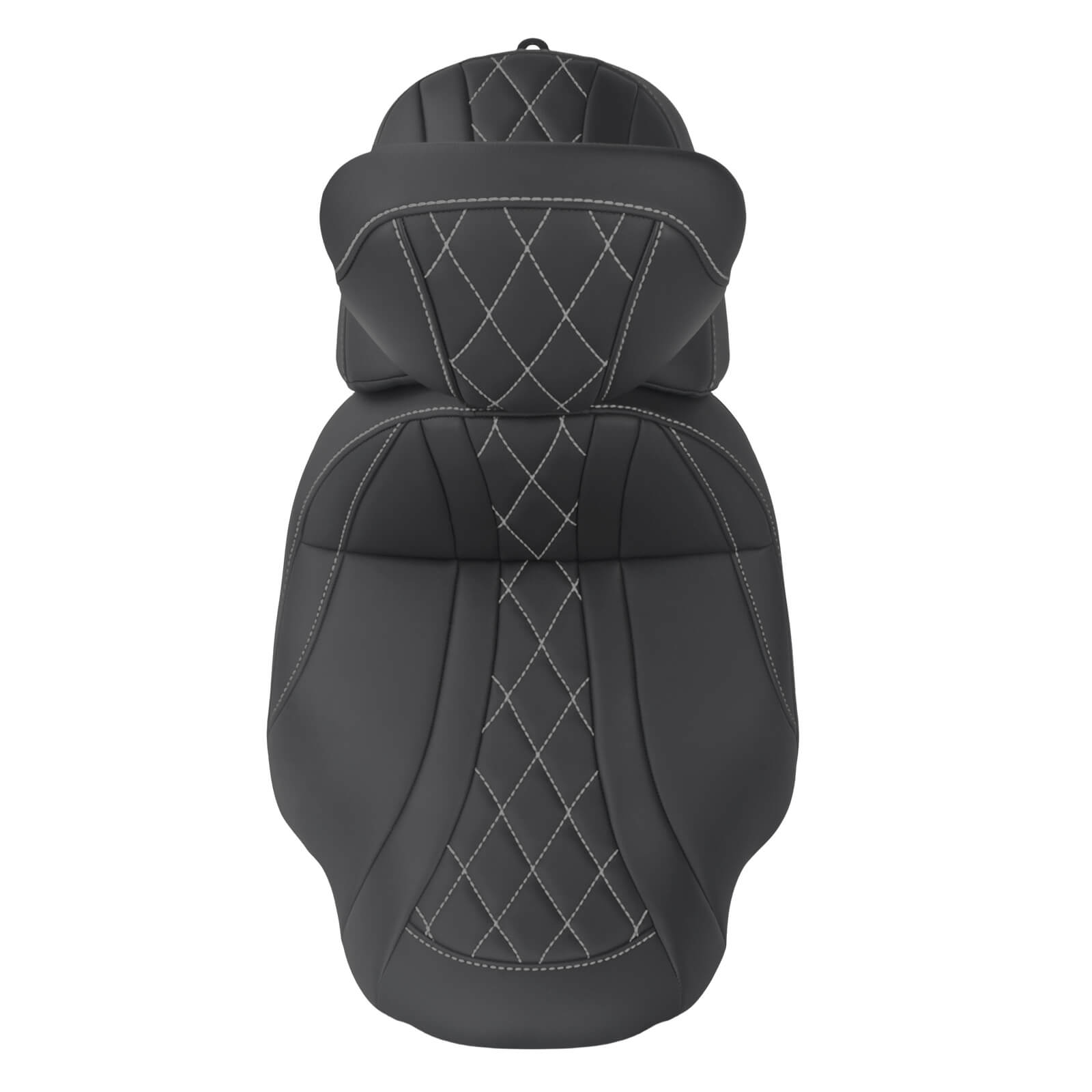 CB017402_HCmotorku_Two-up Seat W/Backrest White Stitching for Harley Touring Street Road Glide ‘23.5-Up