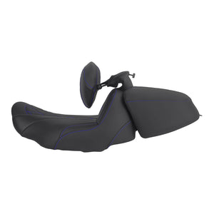 CB017404_HCmotorku_Two-up Seat W/Backrest Blue Stitching for Harley Touring Street Road Glide ‘23.5-Up
