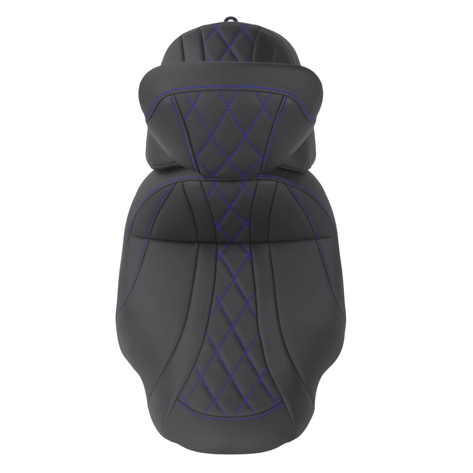 CB017404_HCmotorku_Two-up Seat W/Backrest Blue Stitching for Harley Touring Street Road Glide ‘23.5-Up