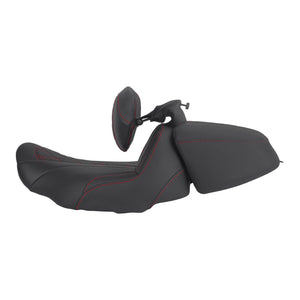 CB017403_HCmotorku_Two-up Seat W/Backrest Red Stitching for Harley Touring Street Road Glide ‘23.5-Up