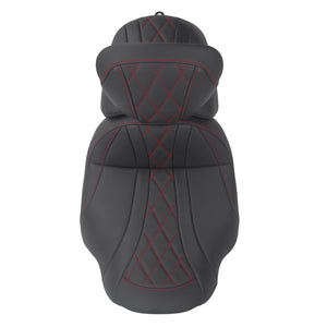 CB017403_HCmotorku_Two-up Seat W/Backrest Red Stitching for Harley Touring Street Road Glide ‘23.5-Up