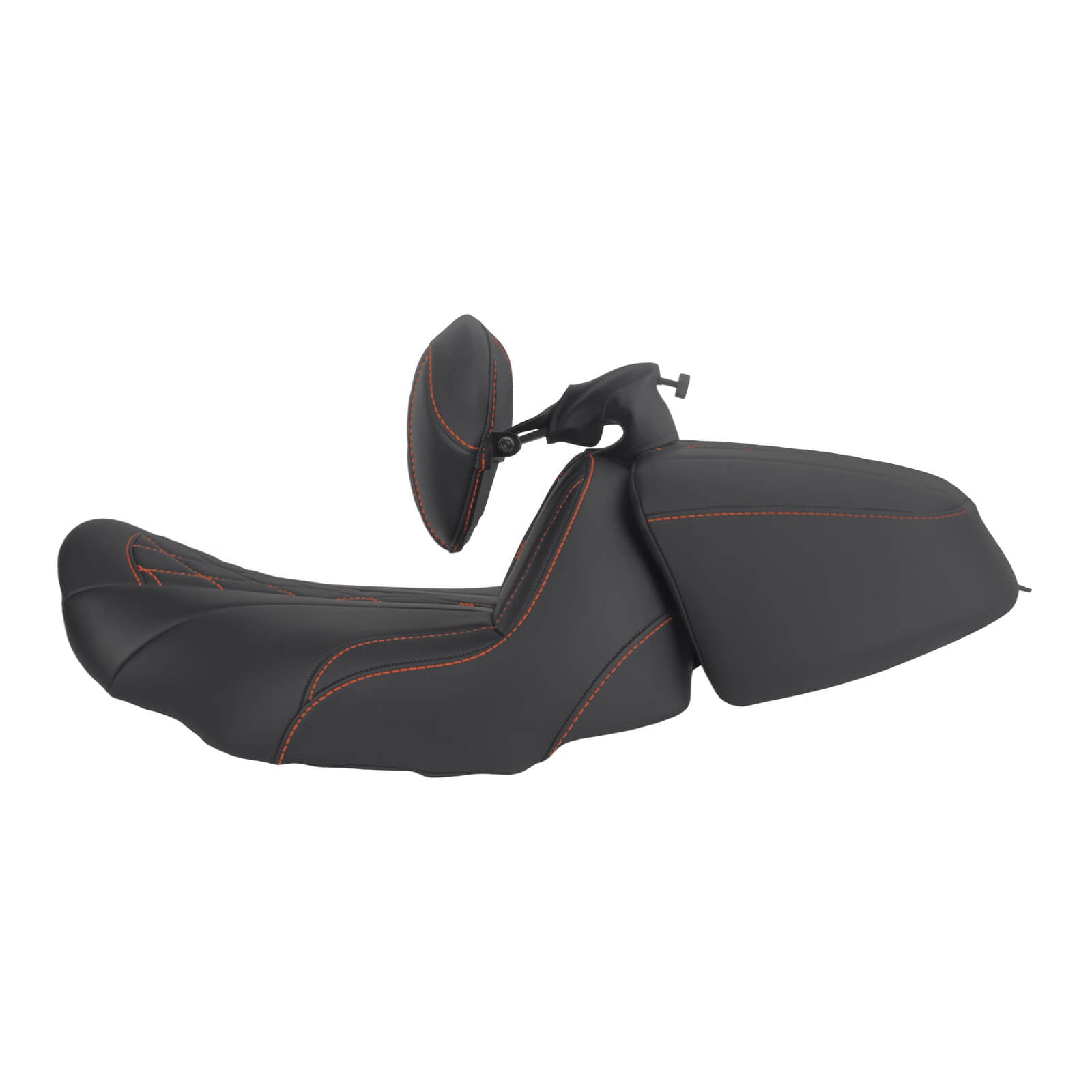 CB017405_HCmotorku_Two-up Seat W/Backrest Orange Stitching for Harley Touring Street Road Glide ‘23.5-Up