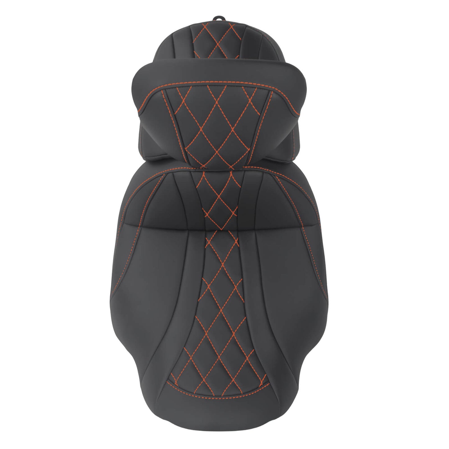 CB017405_HCmotorku_Two-up Seat W/Backrest Orange Stitching for Harley Touring Street Road Glide ‘23.5-Up