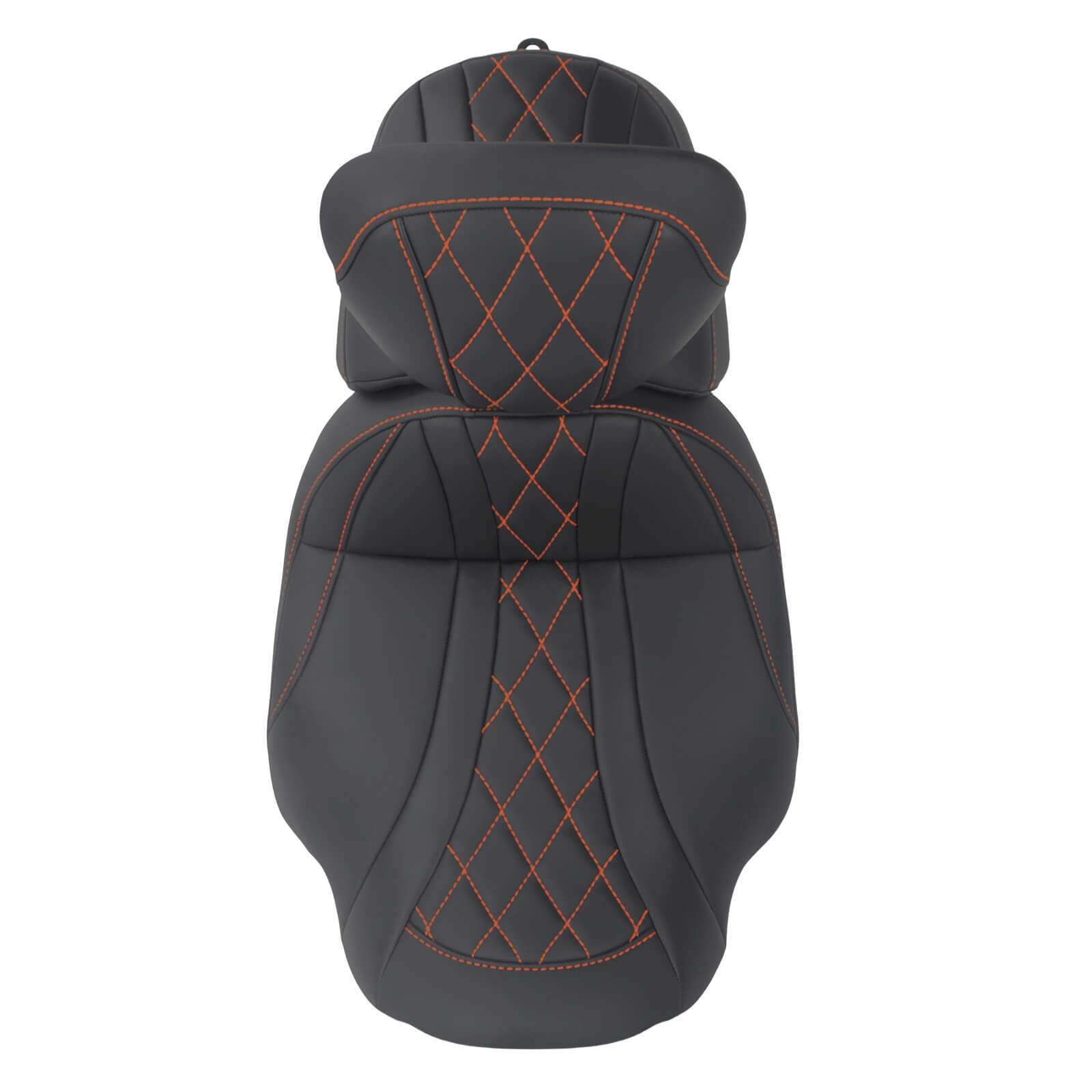 CB017405_HCmotorku_Two-up Seat W/Backrest Orange Stitching for Harley Touring Street Road Glide ‘23.5-Up