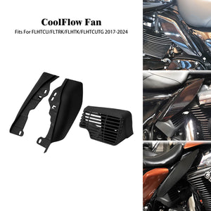CO000101_HCmotorku_Cooler Fan with Mid Frame Deflector for Harley Touring Tri Glide Electra Glide Road Glide‘17-’24
