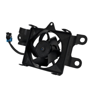 CO001101_HCmotorku_Black Plastic Radiator Cooling Fan Assembly For Harley Touring '10-'16