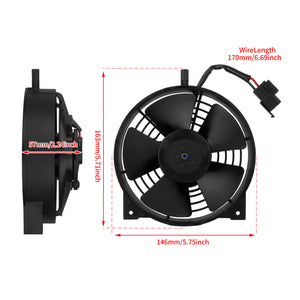 CO001401 HCmotorku Radiator Cooling Fan Assembly for Aprilia RSV1000 2007 Size