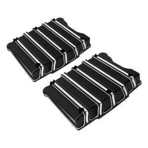 CR000601 HCmotorku Black and White CNC Cut Rocker Box Cover Fit For Harley Twin Cam