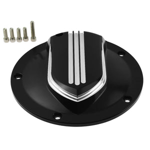 Black Billet Aluminum 5-Hole Derby Cover & Timing Cover Dyna '99-'17 Softail '99-'18 | HCmotorku