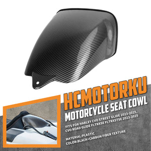 CR016802_HCmotorku_Carbon Fiber Pattern ABS Rear Seat Fairing Cover Cowl Hump for Harley Touring CVO Road Glide ‘23-Up
