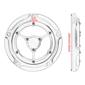 CNC Aluminum Transparent Derby Cover for Harley Softail 2018-Later | HCmotorku