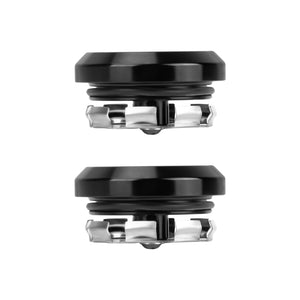Custom Black Aluminum Swingarm Pivot Bolt Covers for Harley Sportster S '21-'25