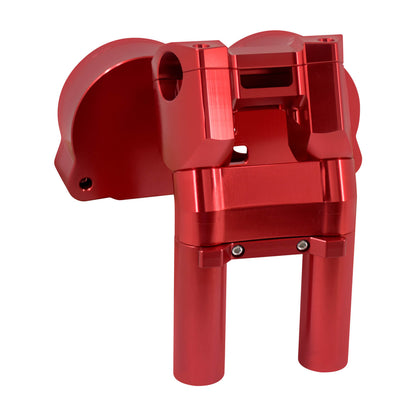 CR035102_HCmotorku_Red 8” Handlebar Riser Handlebar Clamp Support for Harley Road Glide ‘15-Up