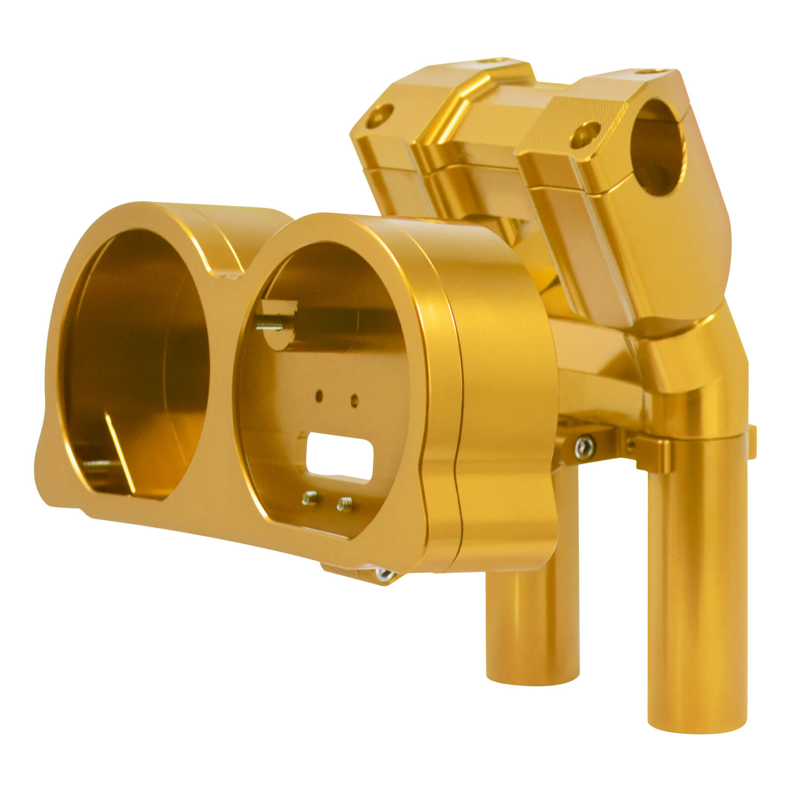 CR035103_HCmotorku_Gold 8” Handlebar Riser Handlebar Clamp Support for Harley Road Glide ‘15-Up