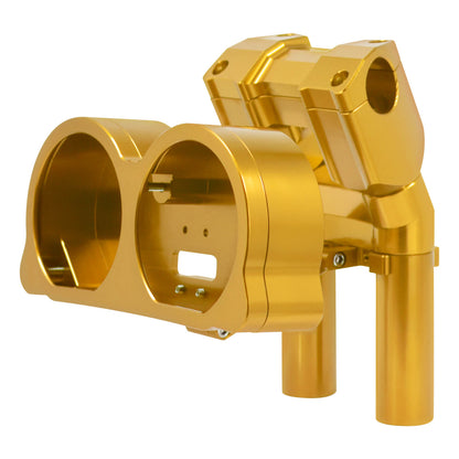 CR035103_HCmotorku_Gold 8” Handlebar Riser Handlebar Clamp Support for Harley Road Glide ‘15-Up