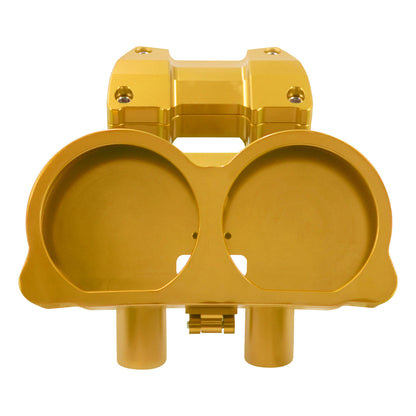 CR035103_HCmotorku_Gold 8” Handlebar Riser Handlebar Clamp Support for Harley Road Glide ‘15-Up