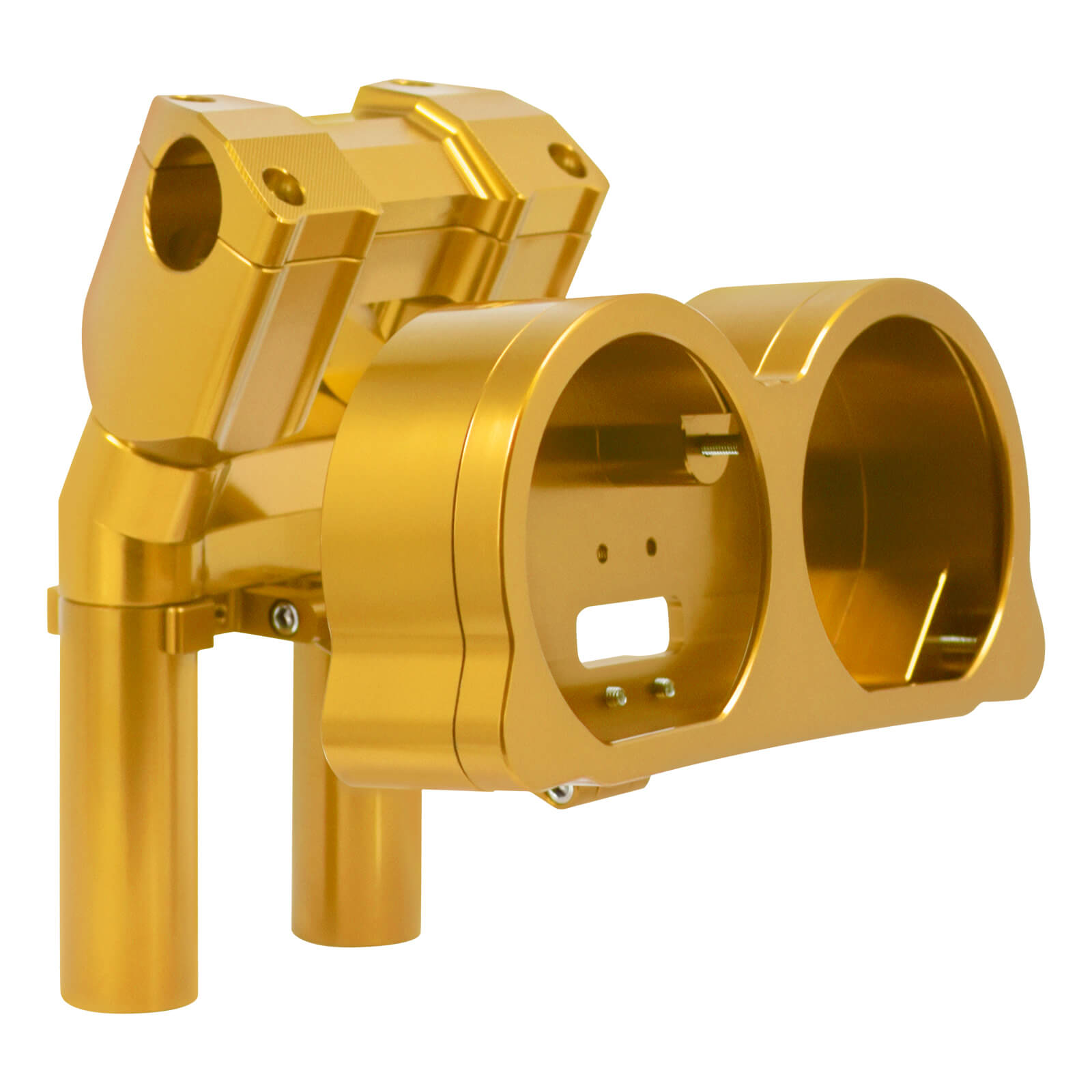 CR035103_HCmotorku_Gold 8” Handlebar Riser Handlebar Clamp Support for Harley Road Glide ‘15-Up