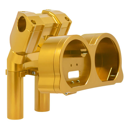 CR035103_HCmotorku_Gold 8” Handlebar Riser Handlebar Clamp Support for Harley Road Glide ‘15-Up