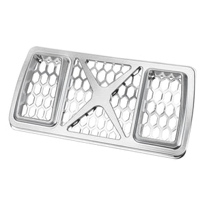 CR036902_HCmotorku_Colored Honeycomb Mesh Oil Cooler Cover Harley Touring 2023.5-up Chrome