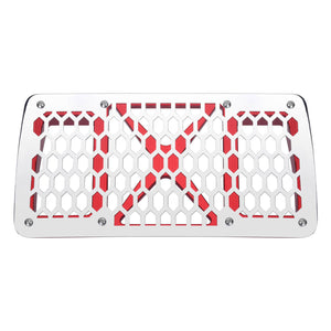 CR036903_HCmotorku_Colored Honeycomb Mesh Oil Cooler Cover Harley Touring 2023.5-up Red