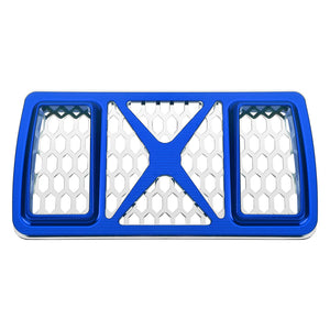 CR036905_HCmotorku_Colored Honeycomb Mesh Oil Cooler Cover Harley Touring 2023.5-up Blue