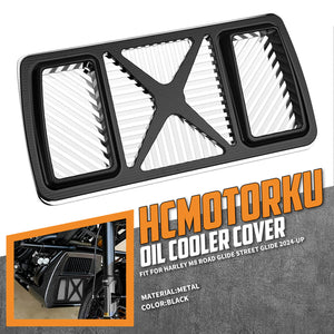 CR037001_HCmotorku Oil Cooler Cover Harley Touring 24-up black