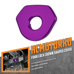 CR037106 HCmotorku Ignition Switch Fork Lock Cover For Harley Touring '23-Up Purple