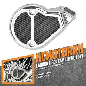 CR038102 HCmotorku Timing Cover with Carbon Fiber For Harley Touring FLHX FLTRX '23-Up