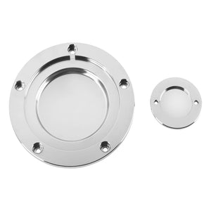 EN000403 HCmotorku CNC Chrome Derby Cover Timer Cover Engine Cover Black Characters for Harley Softail Street Bob Fat Bob Low Rider Fat Boy ‘22-’25 Back