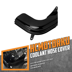 FR000201 HCmotorku Black Motorcycle ABS Coolant Hose Cover for Indian Scout Sixty ‘15-’23 Bobber ‘18-’23