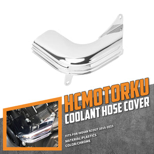 FR000202 HCmotorku Chrome Motorcycle ABS Coolant Hose Cover for Indian Scout Sixty ‘15-’23 Bobber ‘18-’23