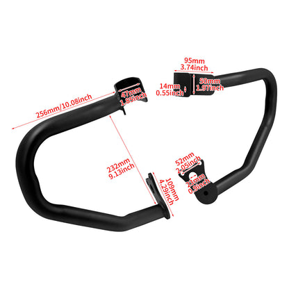 FR000801_HCmotorku_ Black Indian Highway Crash Bar Engine Guard for Indian Scout Bobber Sixty ‘15-’23 Size