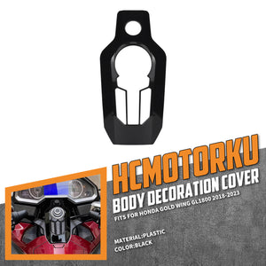 FR000901 HCmotorku Black/Chrome Dash Center Console Cover Insert For Honda Gold Wing GL1800 ‘18-’23