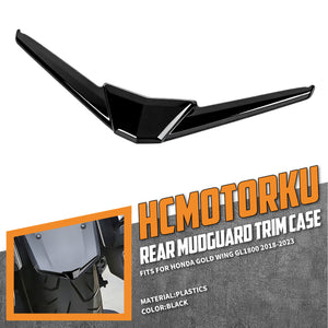 FR002001_HCmotorku V-Style Rear Mudguard Decoration Trim For Honda Gold Wing GL1800 '18-'23 Black