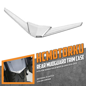 FR002002_HCmotorku V-Style Rear Mudguard Decoration Trim For Honda Gold Wing GL1800 '18-'23 Chrome