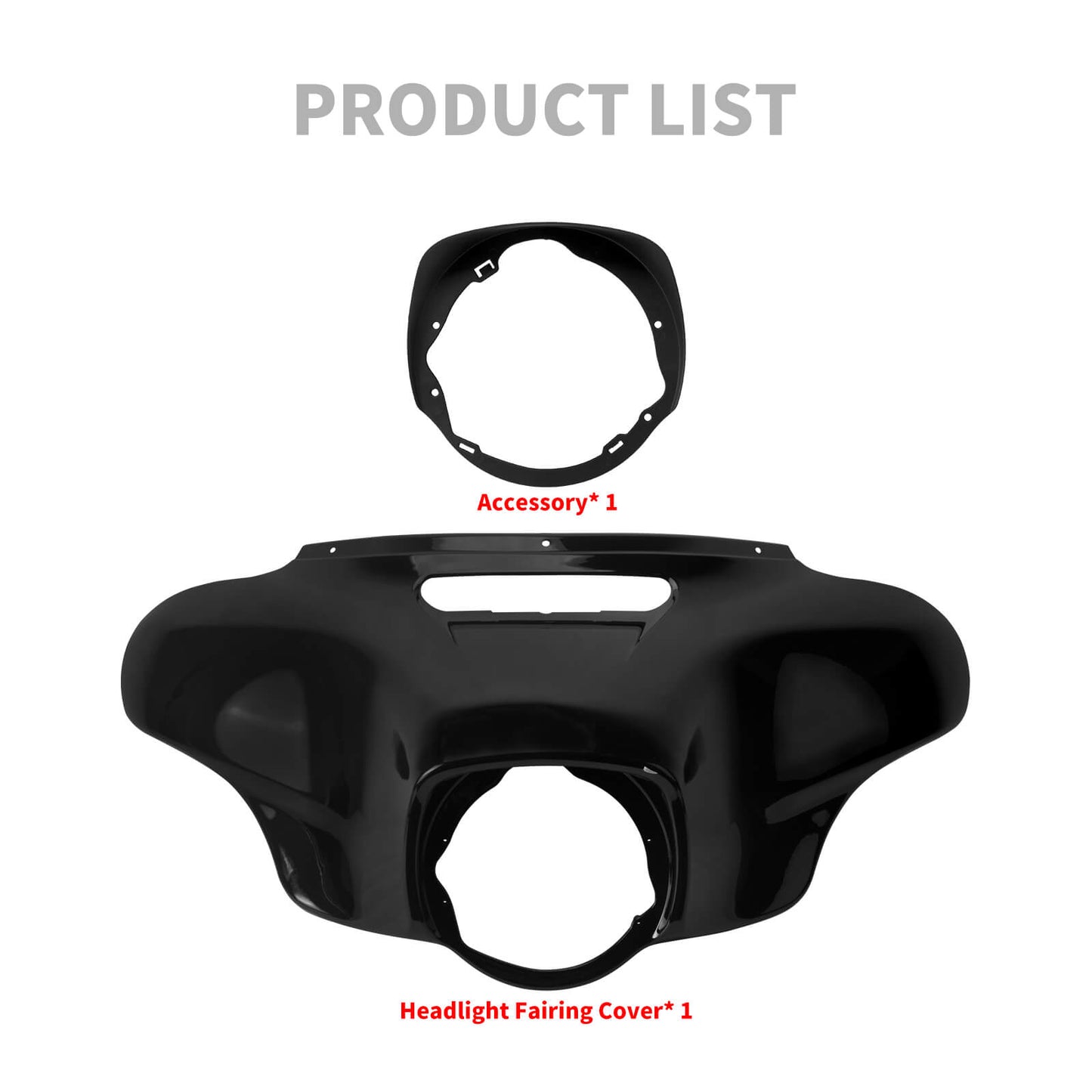 FR003101_HCmotorku_Vivid Black Front Batwing Outer Fairing for Harley Touring ‘14-’24 Product List