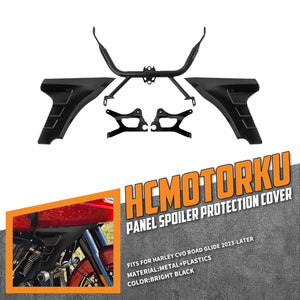 FR003303_HCmotorku_Gloss Black Side Spoilers Fairing with Bracket for Harley CVO Road Glide ‘23-’25